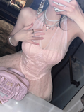 Heavy Sequin Embroidery Halter Neck Sexy Waist A-line Birthday Dress Homecoming Dress HZ1022