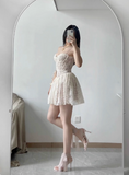 Sexy Lace Suspender Princess Dress Fishbone A-line Birthday Dress Homecoming Dress HZ1022