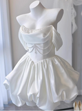 Elegant Satin One Shoulder Short Birthday Dress Homecoming Dress HZ1022