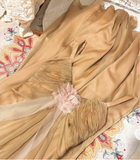 Flowing Strappy V-neck Slit Chiffon Prom Dress HZ1022