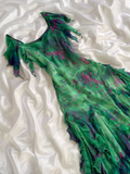 Stunning Green Double-layered Flying Sleeves And Swaying Neck Chiffon Prom Dress HZ1022