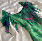 Stunning Green Double-layered Flying Sleeves And Swaying Neck Chiffon Prom Dress HZ1022