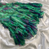 Stunning Green Double-layered Flying Sleeves And Swaying Neck Chiffon Prom Dress HZ1022