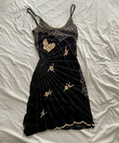 Vintage Black Strapless Butterfly Sequin Birthday Short Skirt Homecoming Dress HZ1022