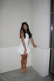 Princess Strap Square Neck Satin Bud Skirt Homecoming Dress HZ1022