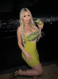 Sexy Rhinestone Chest-wrapped Hollow Hip 21st Birthday Homecoming Dress HZ1022