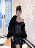 Sexy One Shoulder Bow Lace Satin 21st Birthday Homecoming Dress HZ1022