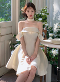 Elegant And Simple Satin One Shoulder A-line Birthday Dress Homecoming Dress HZ1022