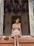 Princess Bow Satin One Shoulder Birthday Dress Homecoming Dress HZ1022