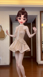 Sweet Waist Rhinestone A-line Cake Birthday Dress Homecoming Dress HZ1022