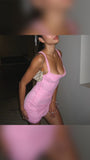 Cute Pink Shoulder Strap Drawstring Slim Fit 17th Birthday Homecoming Dress HZ1022