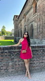 Elegant Red Off-the-shoulder Waisted 17th Birthday Homecoming Dress HZ1022