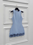 Elegant 3D Flower Satin Birthday Dress Homecoming Dress HZ1022