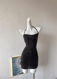 Sexy Halter Neck Super Sparkling Rhinestone Hip-wrapped Birthday Short Skirt Homecoming Dress HZ1022