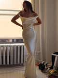 Spaghetti Strap Backless Satin Slip Maxi Dress For Women Fashion Outfits Sleeveless Gown Long Birthday Outfits HZ1022