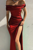 Sexy Mermaid Off The Shoulder Black Evening Prom Dress 22th Birthday Outfits HZ1022