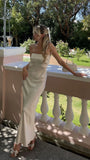 Simple Mermaid Strapless Satin Prom Dresses Maxi Dress 22th Birthday Outfits HZ1022