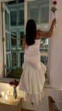 Sexy Prom Dresses Strapless White Prom Dress Birthday Outfits HZ1022