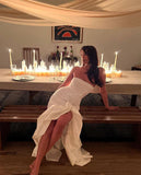 Sexy Prom Dresses Strapless White Prom Dress Birthday Outfits HZ1022