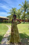 Sexy V neckline Lace Bud Green Party Dresses Long Birthday Dresses HZ1022
