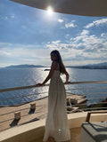 Sexy Prom Dresses Halter White Prom Dress Birthday Outfits HZ1022