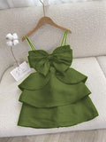 Simple Straps White Birthday Dresses Birthday Outfits HZ1022