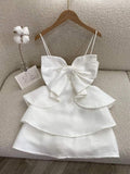 Simple Straps White Birthday Dresses Birthday Outfits HZ1022