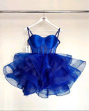 Ball Gown Straps Royal Blue Birthday Dresses Birthday Outfits HZ1022