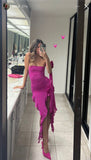 Sexy High Low Off The Shoulder Birthday Dress 22th Birthday Outfits HZ1022