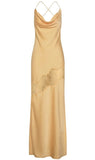 Sexy Mermaid Spaghetti Straps Yellow Party Dress Backless Prom Dress HZ1022