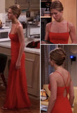 Sexy Sheath Spaghetti Straps Sleeveless Party Dress Red Prom Dress HZ1022
