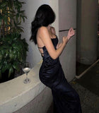 Mermaid Long Prom Dress New Arrival Sexy Black Backless Evening Dress HZ1022