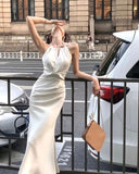 Mermaid Long Prom Dress New Arrival Sexy Halter Evening Dress HZ1022