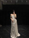 Mermaid Long AS Prom Dress Sequin Off The Shoulder Evening Dress HZ1022