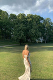 Sexy A line Sweetheart Party Dresses Ivory Slit Long Prom Dresses HZ1022