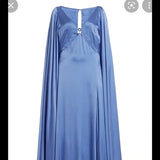Glamorous Blue Long A-line V-neck Prom Dress Long Prom Dresses HZ1022