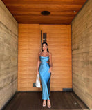 Sexy Mermaid Straps Royal Blue Prom Dress HZ1022