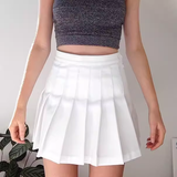 American retro high-waist slim pleated skirt with safety pants HZ1022