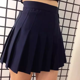 American retro high-waist slim pleated skirt with safety pants HZ1022