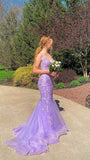 Charming Mermaid Lace Prom Dress Long Prom Dresses HZ1022