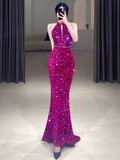 Classic Mermaid Sequin Prom Dresses Long Prom Dress HZ1022