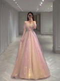 Sexy A line Off The Shoulder Prom Dresses With Sleeves Long Prom Gown HZ1022