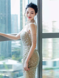 Luxury Mermaid Sequin Prom Dress Long Prom Dresses HZ1022