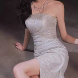 Simple Mermaid Sequin Prom Dress Long Prom Dresses HZ1022