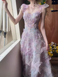 Luxury A line Off The Shoulder Floral Prom Dress Long Prom Dresses HZ1022