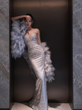 Luxury Mermaid Sweetheart Sequin Long Prom Dresses HZ1022