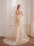 Luxury Mermaid Straps Sequin Long Prom Dress HZ1022