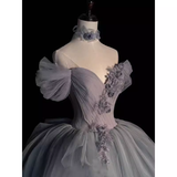Princess Ball Gown Tulle Prom Dress Long Prom Dresses HZ1022