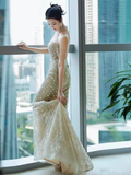 Luxury Mermaid Sequin Prom Dress Long Prom Dresses HZ1022