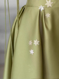 Simple A line Spaghetti Straps Satin Long Prom Dresses HZ1022